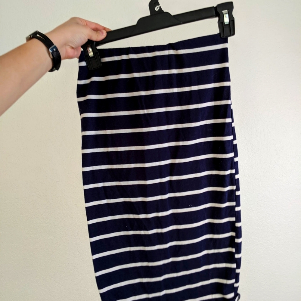 Striped pencil skirt